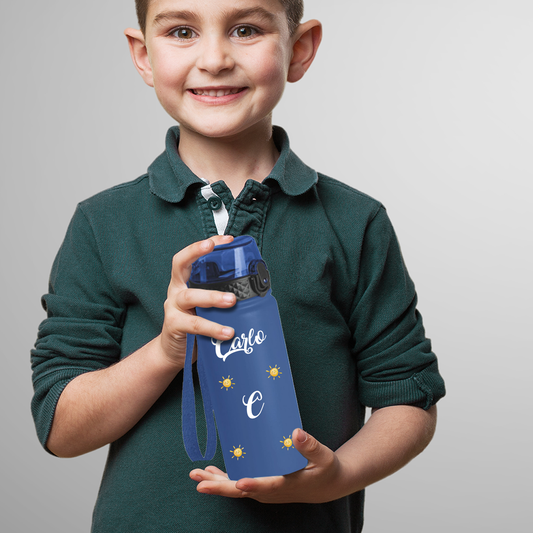 Sun Name - Borraccia termica da 550 ml - personalizzata con nome e iniziale