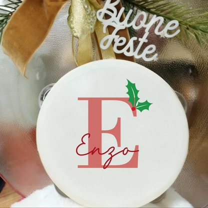 Elegant Name - Set da 10 Tamburelli - personalizzati con nomi e iniziali