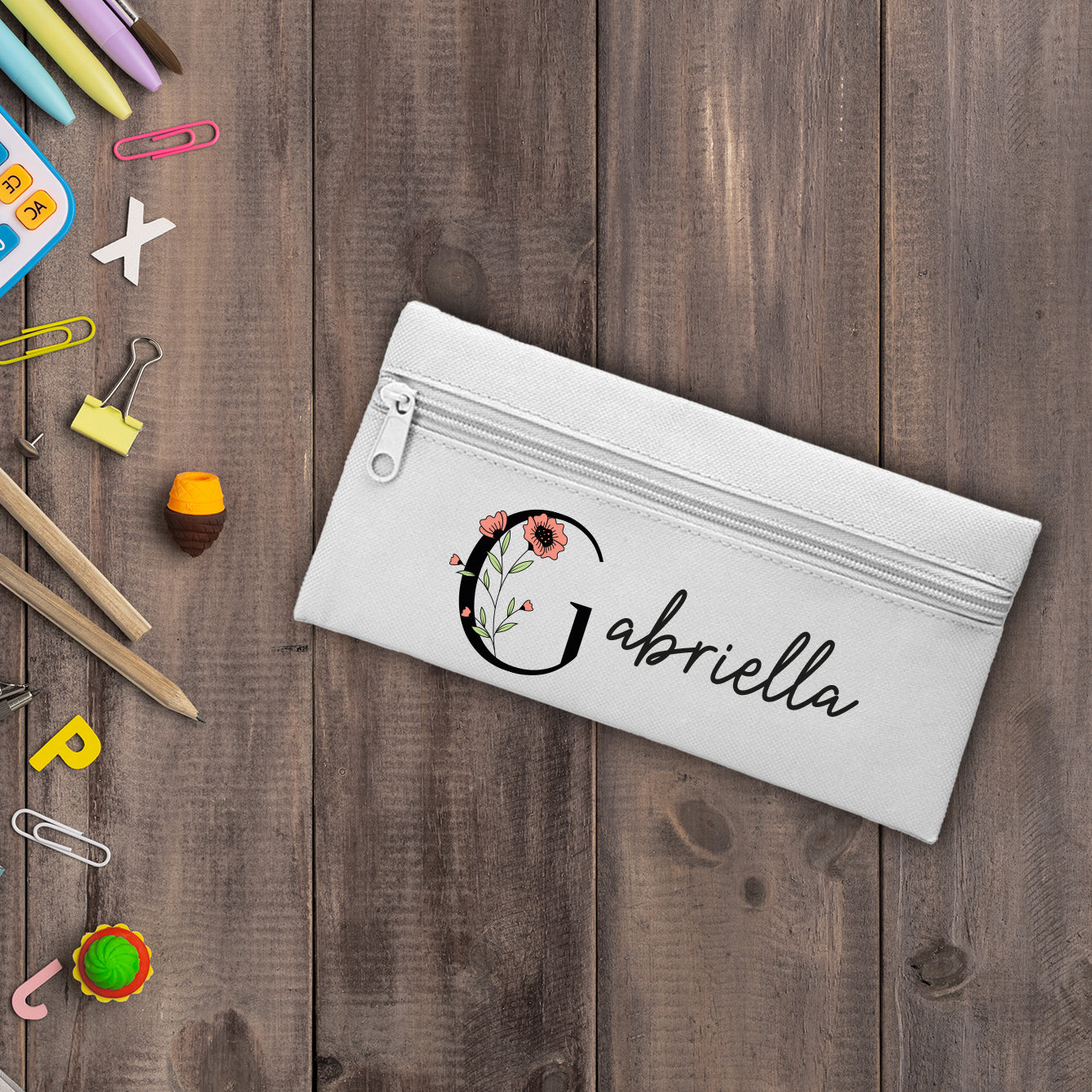 Name flower - Astuccio in Poliestere - personalizzato con nome