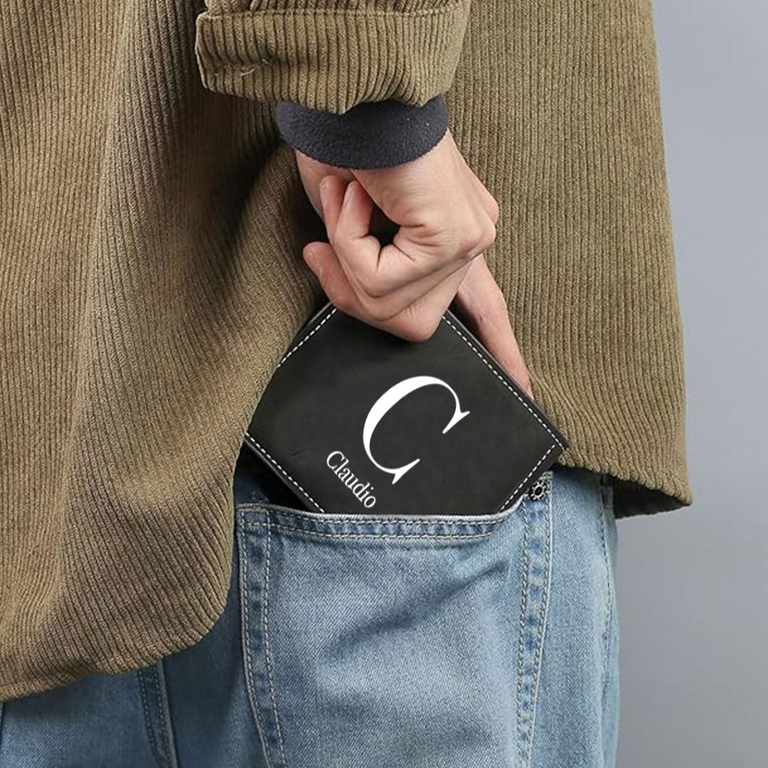 Name elegant - Portafoglio in pelle sintetica - personalizzato con nome
