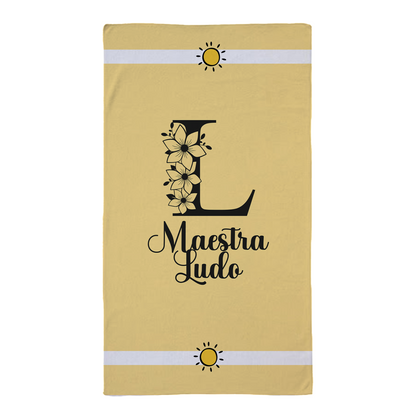 Maestra sun - Telo Mare - personalizzato con nome e iniziale