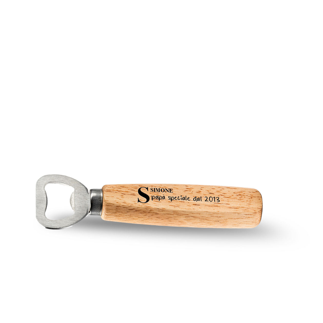 Papà speciale - Apribottiglie in legno - personalizzato con nome
