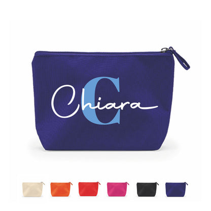 Letter Blue - Pochette personalizzata con nome