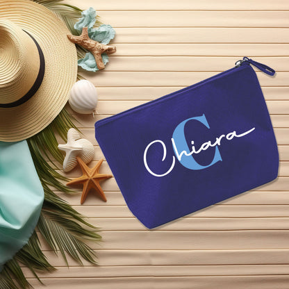 Letter Blue - Pochette personalizzata con nome