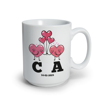 Ballon Heart - Tazza mug - personalizzata con iniziali