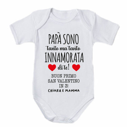 Mamma sono tanto innamorata di te - Tutina neonato - body personalizzato con nome