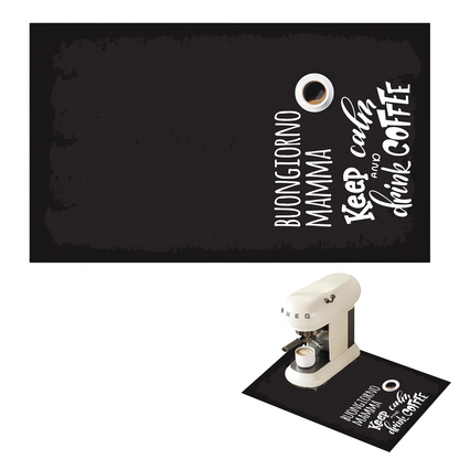 Buongiorno Mamma - Tappetino per Macchina del caffè con Retro in Gomma Tappeto 30x40cm