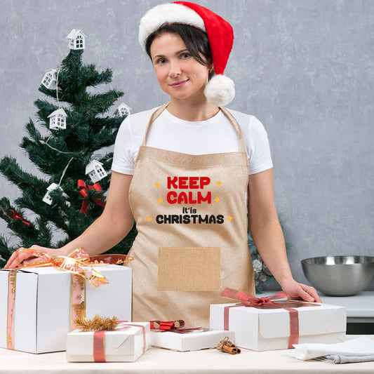 Keep Calm it's Christmas - Grembiule da Cucina Natalizio