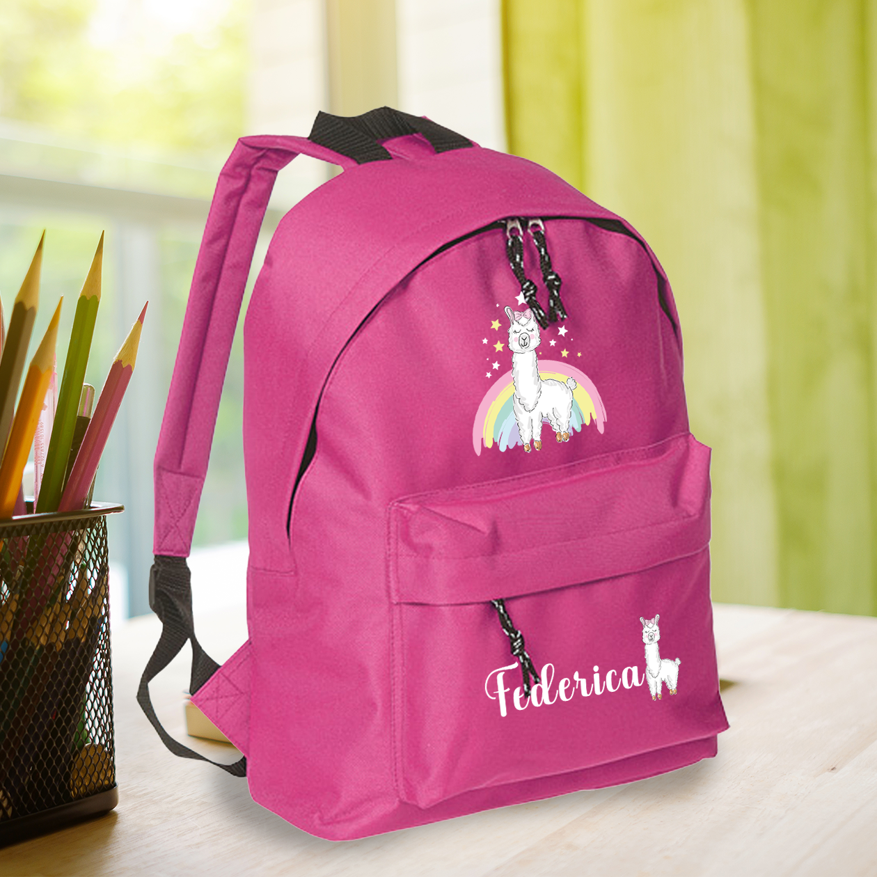 Dolly rainbow - zaino scuola - personalizzato con nome