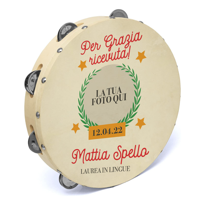 Per grazia ricevuta - Set da 10 Tamburelli - personalizzati