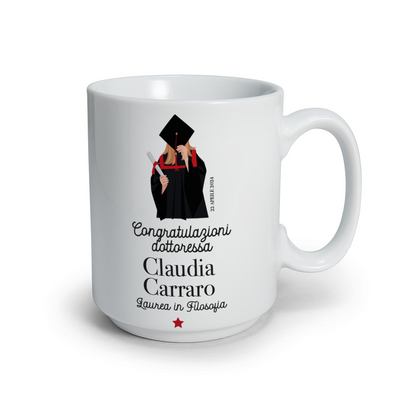Congratulazione per la laurea - Tazza mug - personalizzata