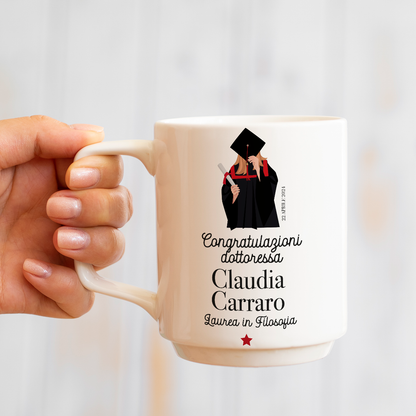 Congratulazione per la laurea - Tazza mug - personalizzata