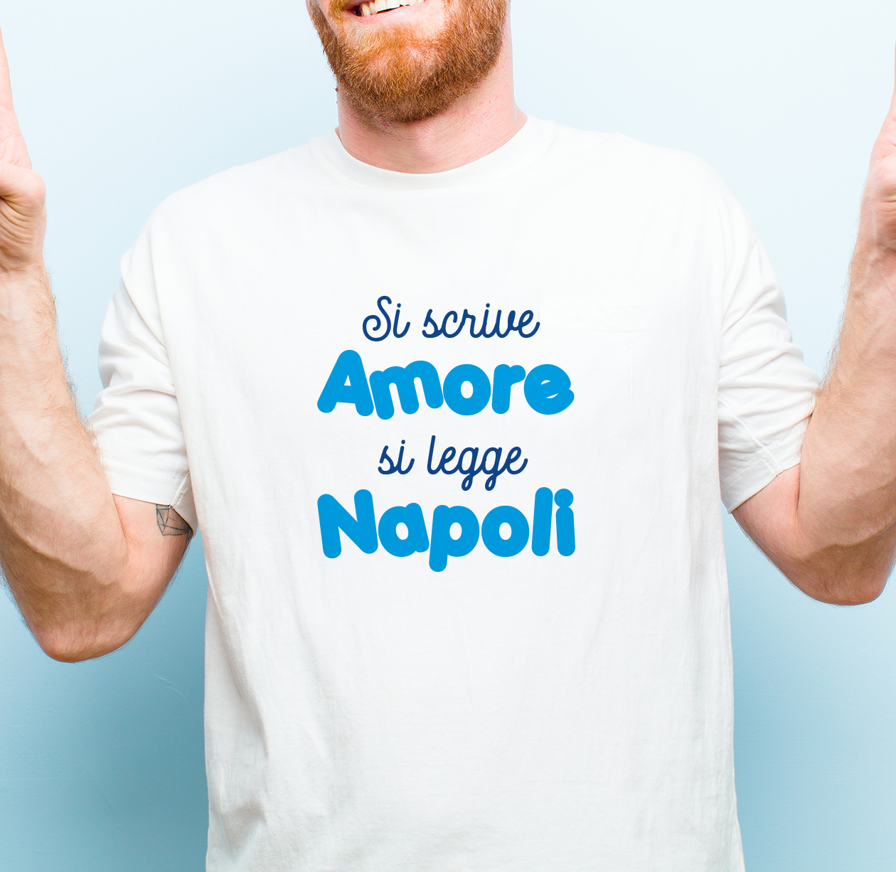 Si scrive Amore si legge Napoli - T-shirt Bianca