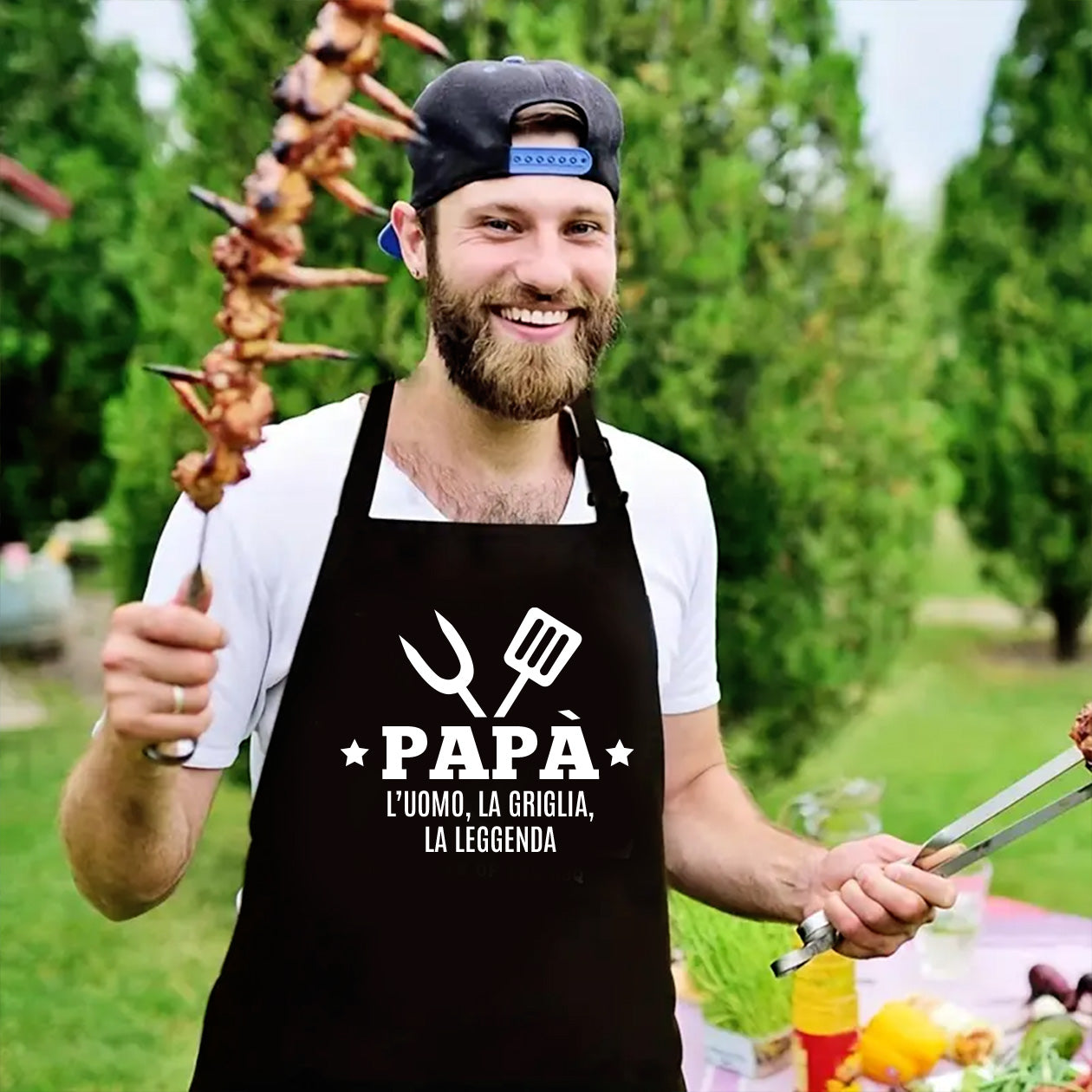 Papà, l'uomo,la griglia,la leggenda - Grembiule da Cucina