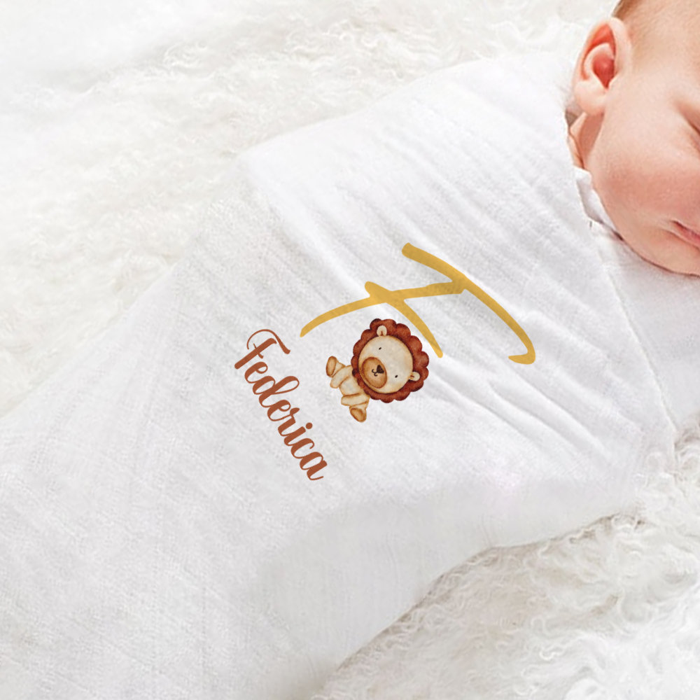 Savana - Set 3 pezzi mussole personalizzate con nome