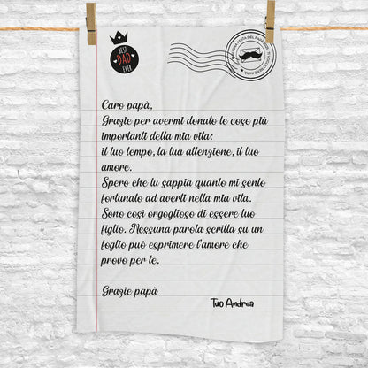 Caro papà - coperta Idea Regalo Festa del Papà - personalizzata con frase