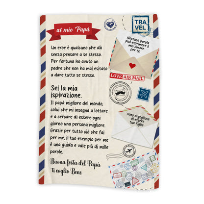Lettera al mio Caro papà - coperta Idea Regalo Festa del Papà - personalizzata con frase