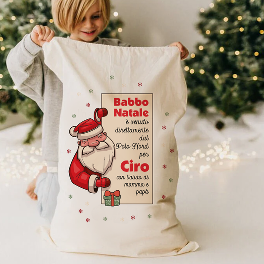 Direttamente dal polo nord - Sacchetto - personalizzato con nome