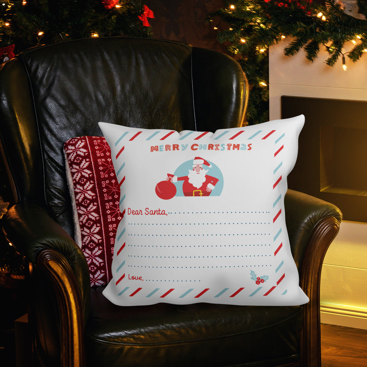 Letter to santa claus - Cuscino Personalizzato - idea regalo Natale personalizzato