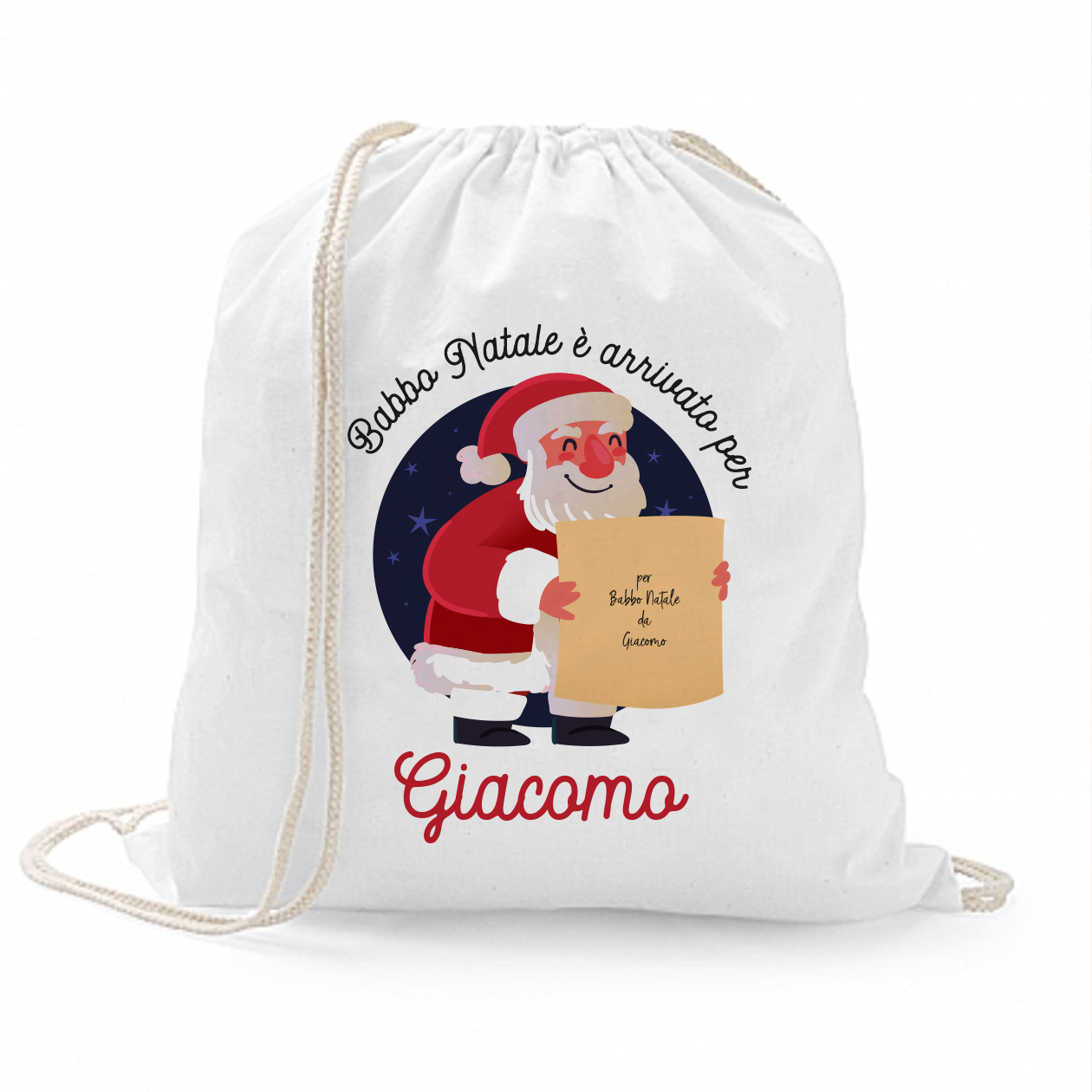 Per Babbo Natale - Sacchetto - personalizzato con nome