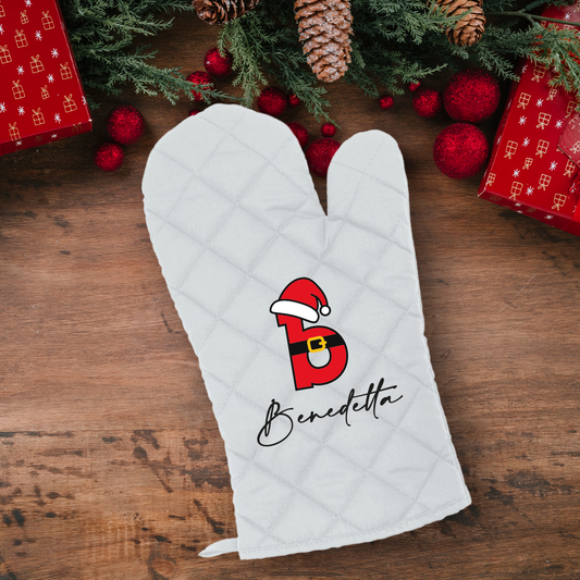 Name Santa Claus - Guanto da cucina - personalizzato con nome