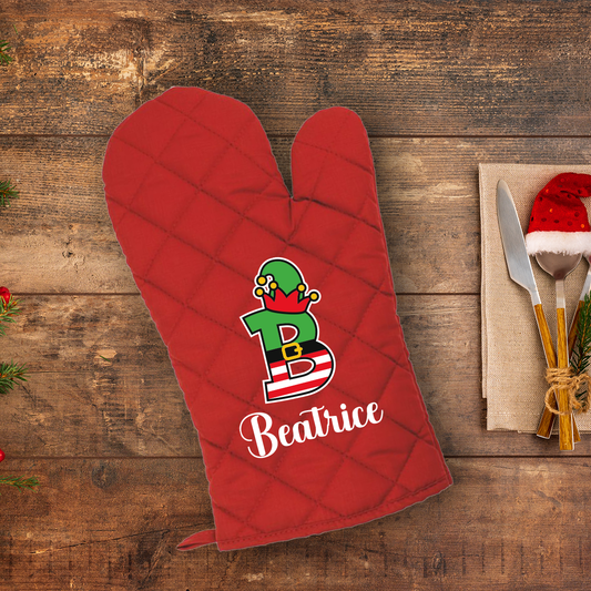Elf Name - Guanto da cucina - personalizzato con nome