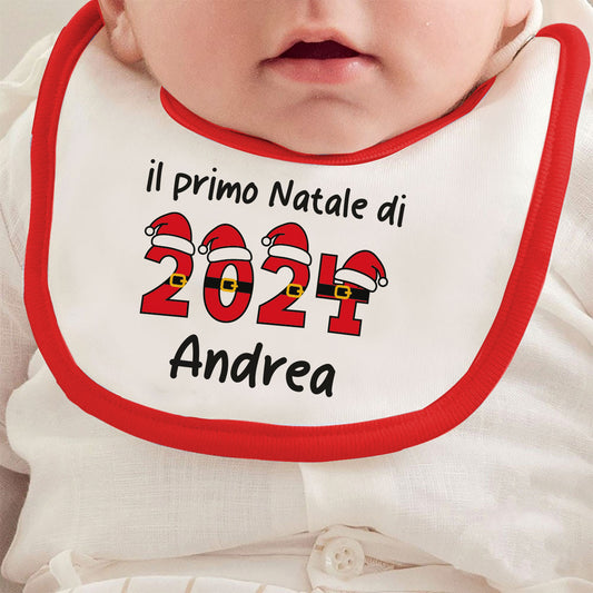 Il mio primo Natale - Bavetto - personalizzato con nome