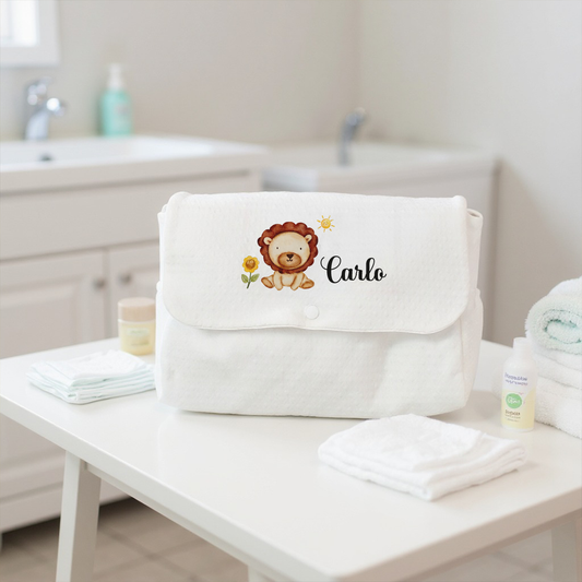Baby lyon flower - Borsa Fasciatoio per Neonato - personalizzata con nome