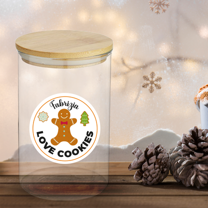 Love cookies Christma - Barattolo - personalizzato con nome
