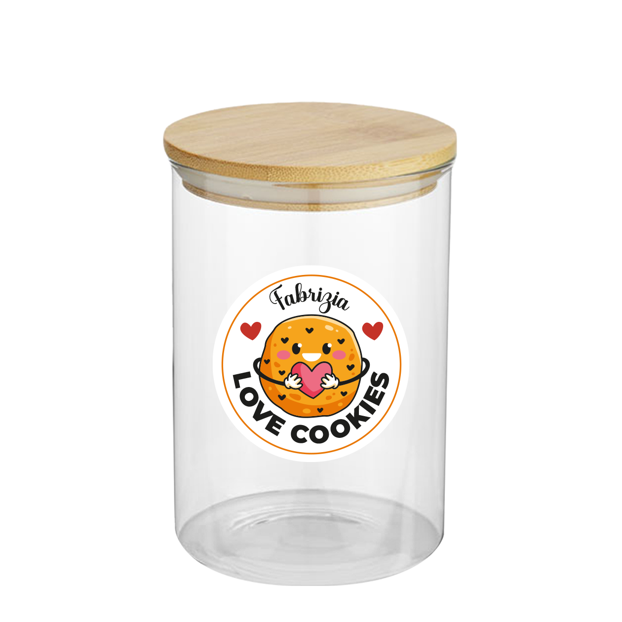 Love cookies - Barattolo personalizzato con nome