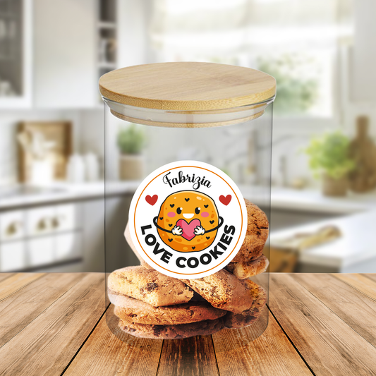 Love cookies - Barattolo personalizzato con nome
