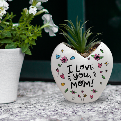 I love you mom - Piantina con vaso