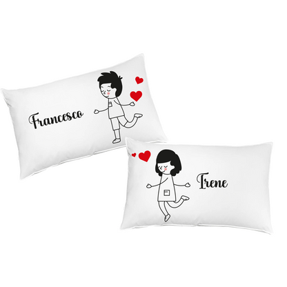 Love - Coppia Federe Personalizzate con nomi