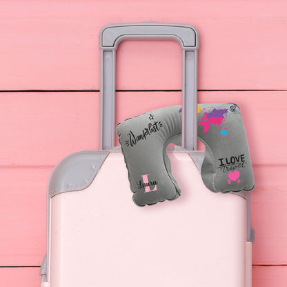 Wanderlust - Cuscino da viaggio - personalizzato con nome