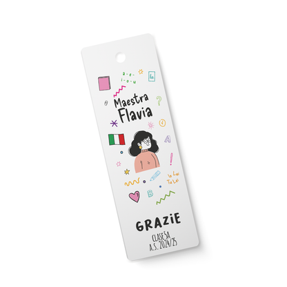 Maestra Grazie - Segnalibro personalizzato