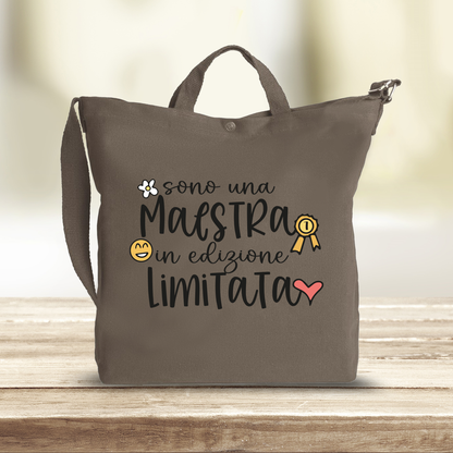 Maestra in edizione limitata - Borsa da Donna in Tela - personalizzata con nome