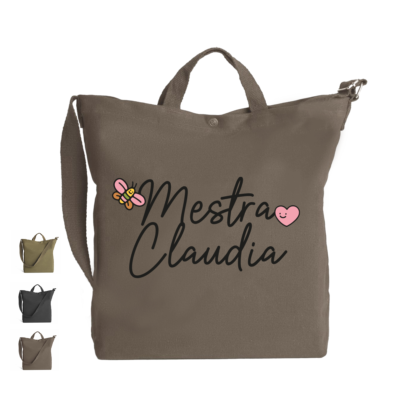 Sweet Maestra - Borsa da Donna in Tela - personalizzata con nome