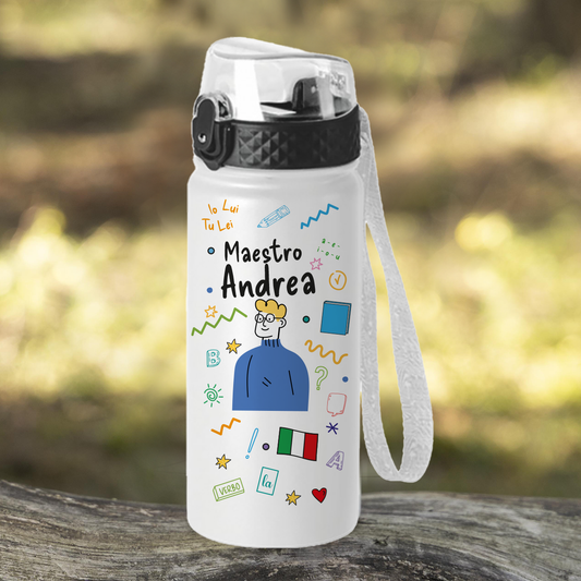 Art Maestro - Borraccia termica da 550 ml - personalizzata con nome