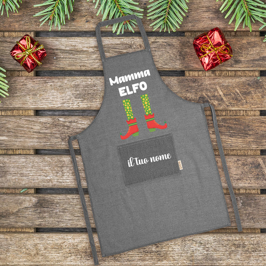 Mamma Elfo - Grembiule da Cucina Natalizio - personalizzato con nome