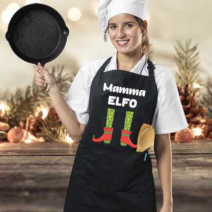 Mamma elfo - Grembiule da Cucina Natalizio