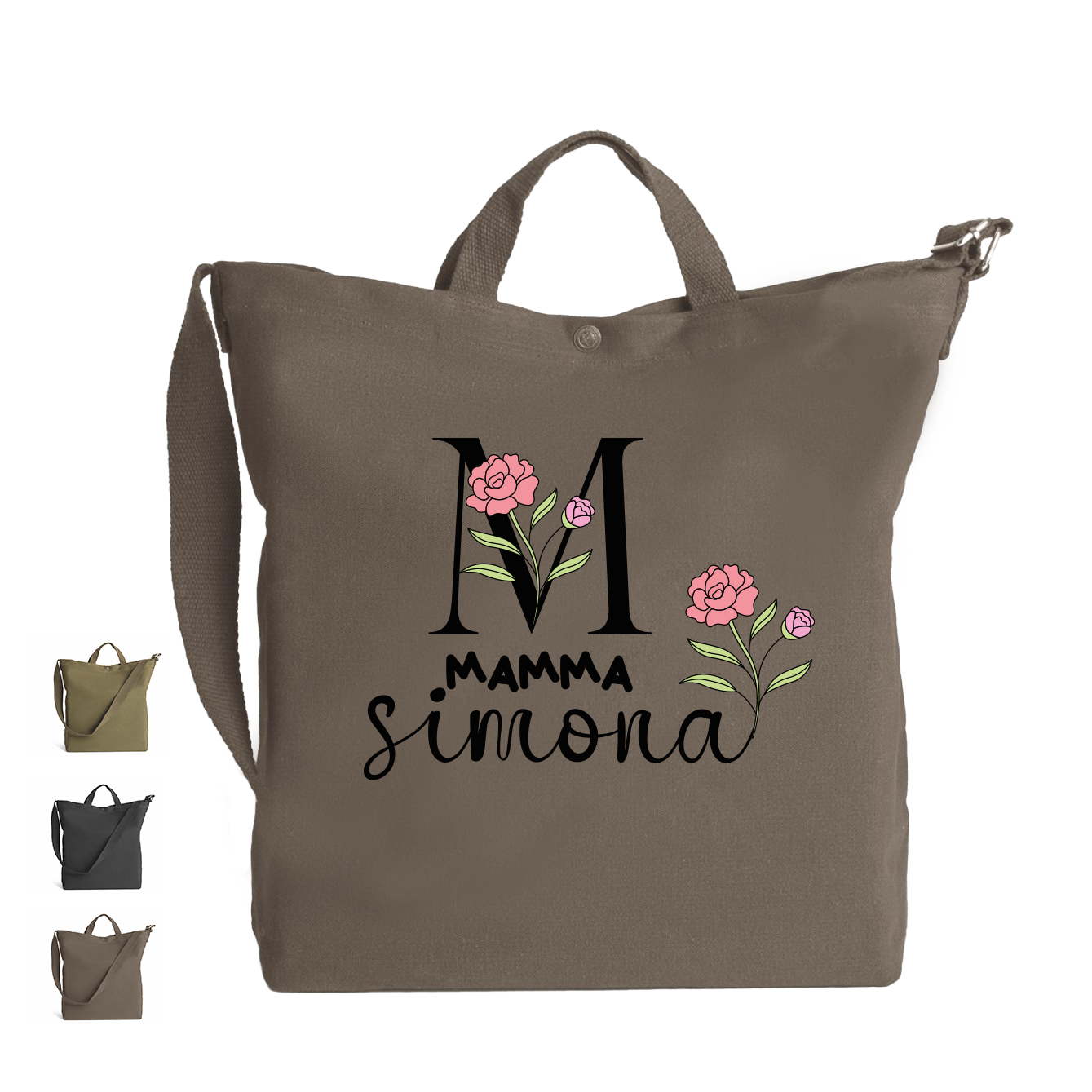 Mamma Rose - Borsa da Donna in Tela - personalizzata con nome