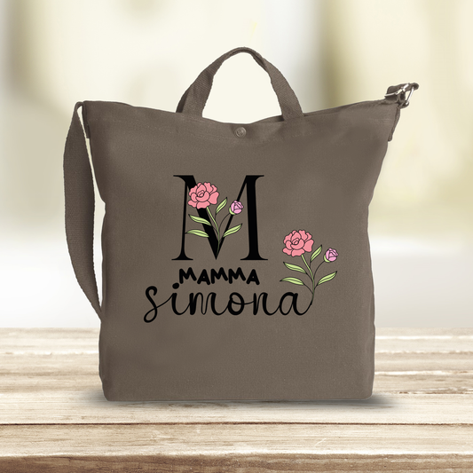 Mamma Rose - Borsa da Donna in Tela - personalizzata con nome