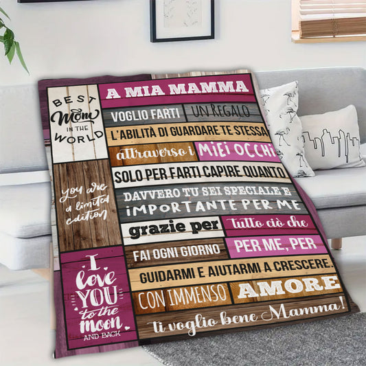 A mia mamma - coperta Natalizia Idea Regalo Natale Personalizzato