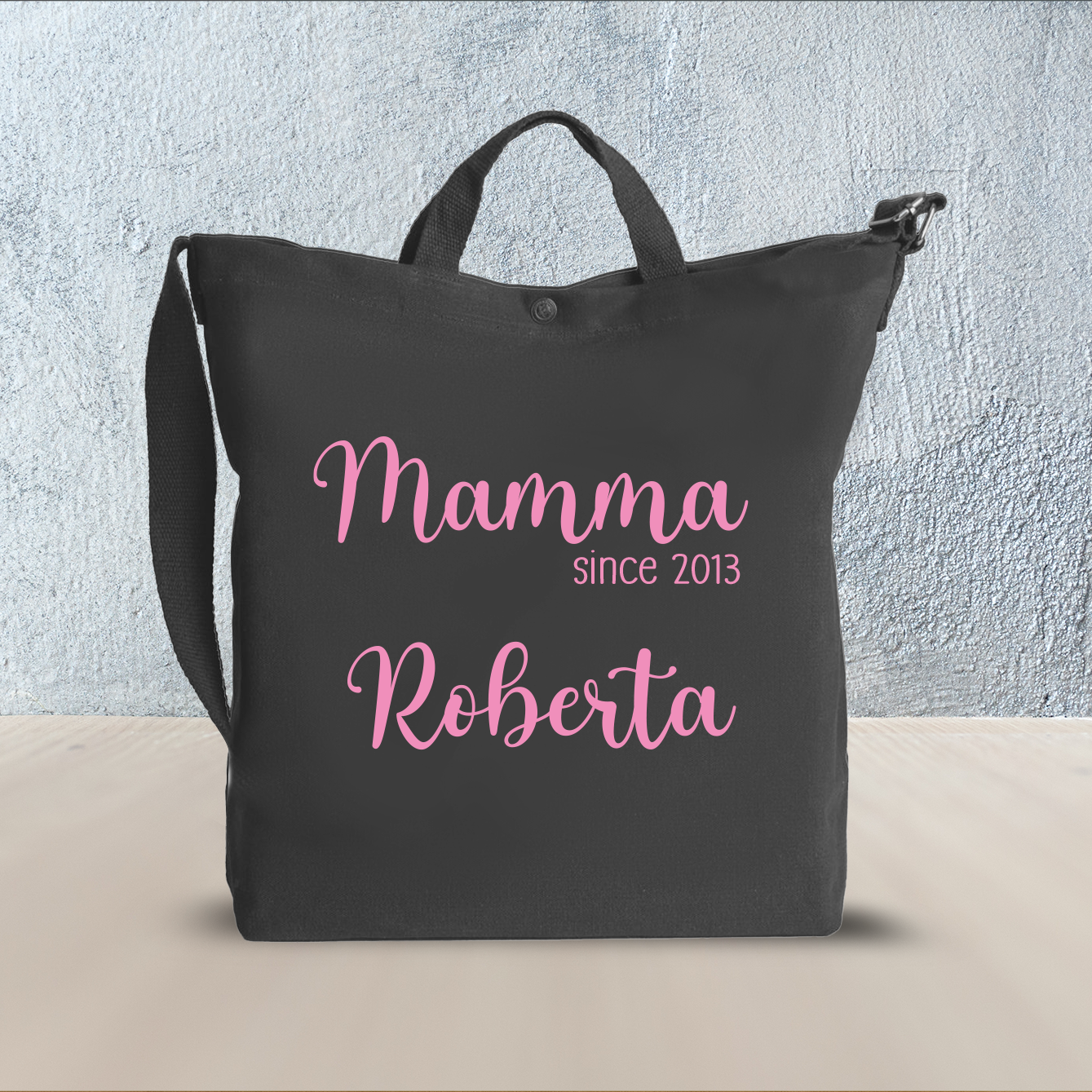 Mamma Since - Borsa da Donna in Tela - personalizzata con nome e data