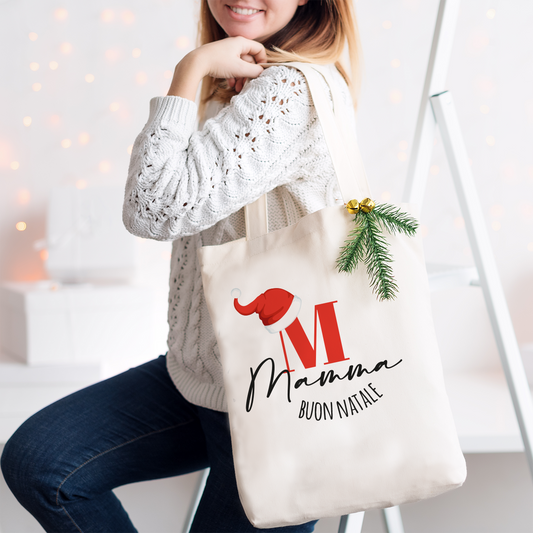 Buon Natale - Shopper In Cotone - personalizzata con nome