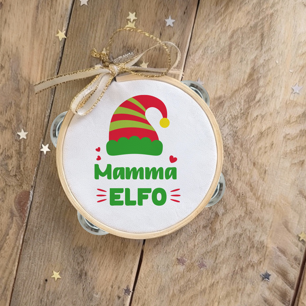 Elfo - Set da 10 Tamburelli - personalizzati con nomi