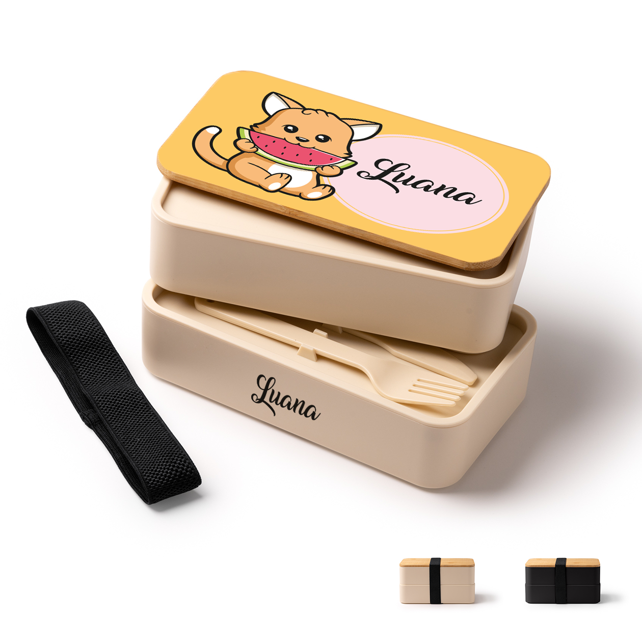 Watermelon - Scatola per il pranzo - personalizzato con nome