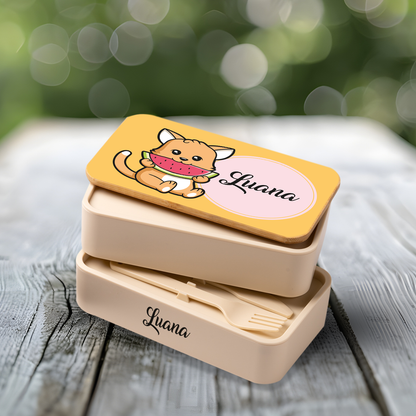 Watermelon - Scatola per il pranzo - personalizzato con nome