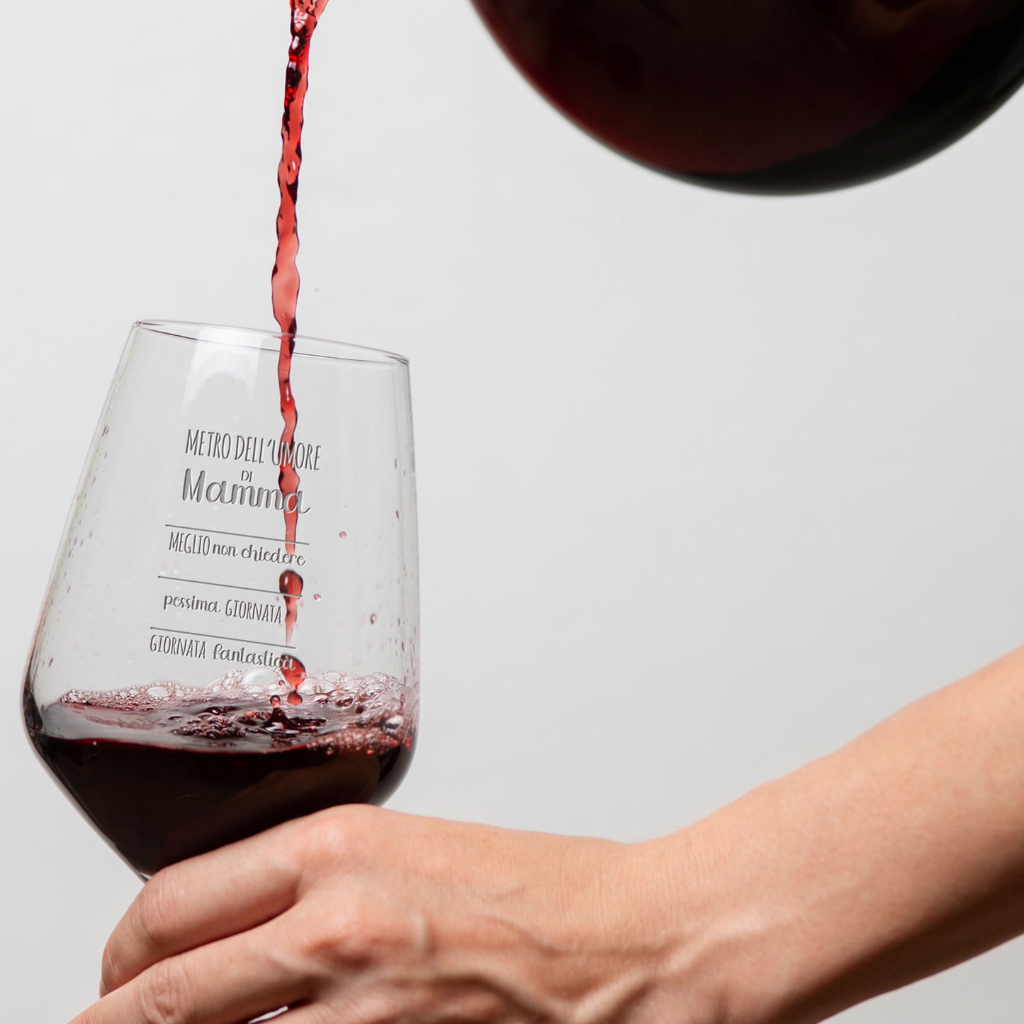 L'umore di mamma - Calice da Vino Personalizzato