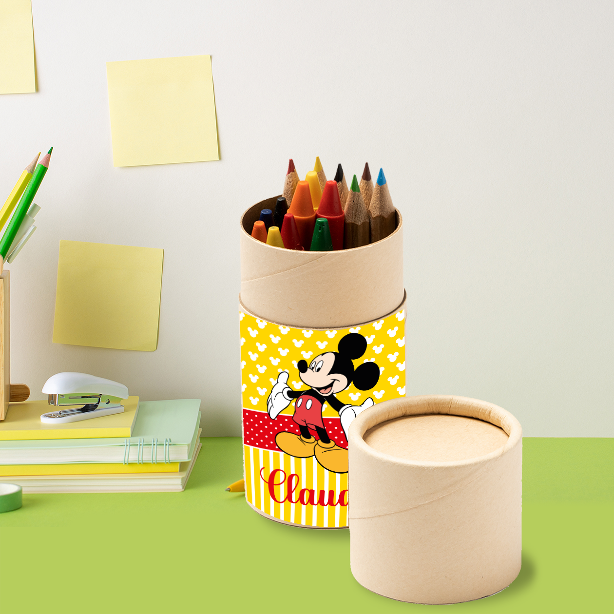 Boy &  Girl - Set 6 pezzi Da Disegno In Legno personalizzati con nomi